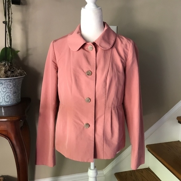 J. Crew Faille Maisey Pink Waterproof Jacket S - Picture 2 of 6
